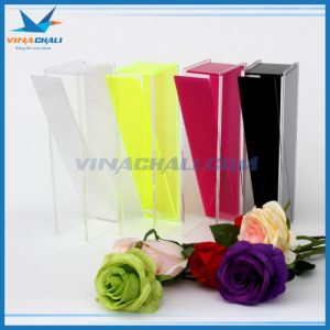 Hộp mica cắm hoa 83