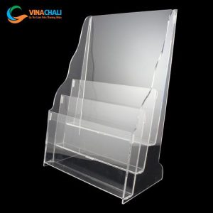 Kệ mica 3 tầng a4 để tờ rơi 1