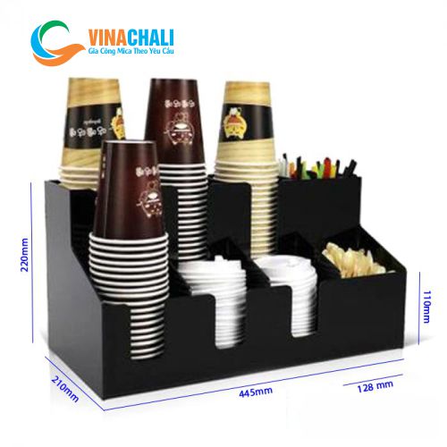 Kệ để ly cốc trà sửa, take away 8 ngăn 2 tầng