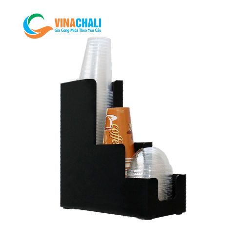 Kệ mica để ly cốc 3 tầng