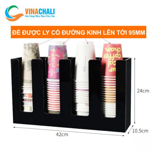 Kệ đựng ly cốc 4 ngăn