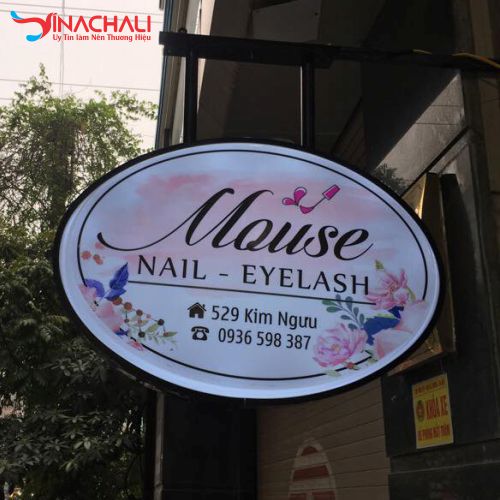 Hộp Đèn Mica Hút Nổi Elip 3