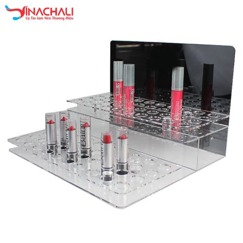 Kệ mica trưng bày mỹ phẩm