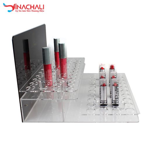 Kệ mica trưng bày son môi được gia công theo yêu cầu tại vinachali