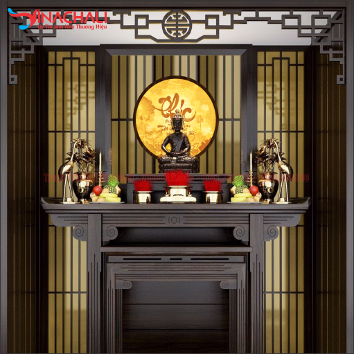 Trang Trí Phòng Thờ Đẹp Với Tranh Trúc Chỉ Tròn - TTCT15