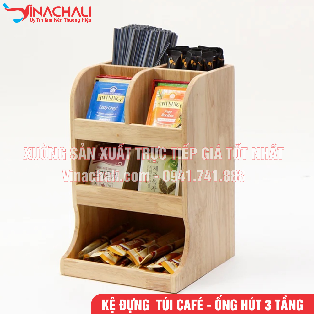 Kệ đựng đồ pha chế, gia vị , ống hút