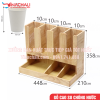 Kệ Đựng Ly Trà Sữa, Ly Nhựa Dùng 1 Lần, Đồ Pha Chế Đường, Sữa, Ống Hút 7 Ngăn 2 Tầng - KTS02 20