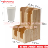 Kệ Đựng Ly Trà Sữa , Khay Đựng Ly Nhựa, Ly Giấy, 4 Ngăn 2 Tầng - KTS05 18