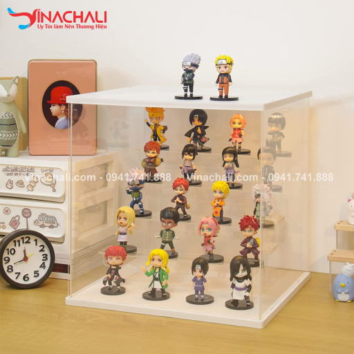 Hộp Mica Trưng Bày Đế Gỗ Nhiều Tầng 7