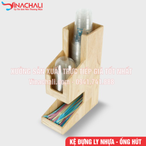 Kệ Để Ly Trà Sữa, Ly Nhựa, Ống Hút 2 Tầng - KTS25 49