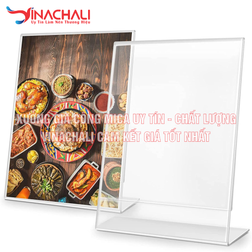 Bảng Menu Mica Chữ L Nhiều Kích Thước 1