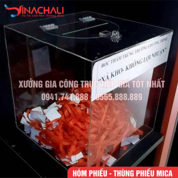 Thùng Phiếu Mica Trong Suốt HP02 4