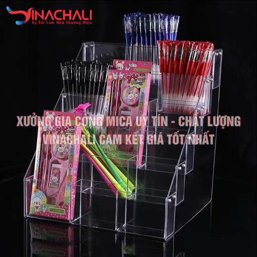 Kệ Mica Đựng Bút 3 Tầng 4
