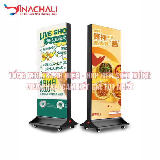 Biển Vẫy - Hộp Đèn Chân Đứng Có Bánh Xe 1