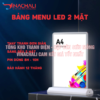 Bảng Menu Led Để Bàn 2 Mặt Tích Điện 20