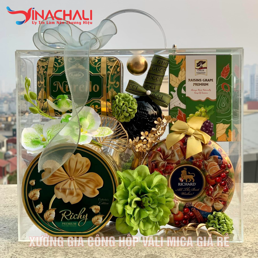 Hộp vali đựng quà tặng tết sang trọng, cao cấp